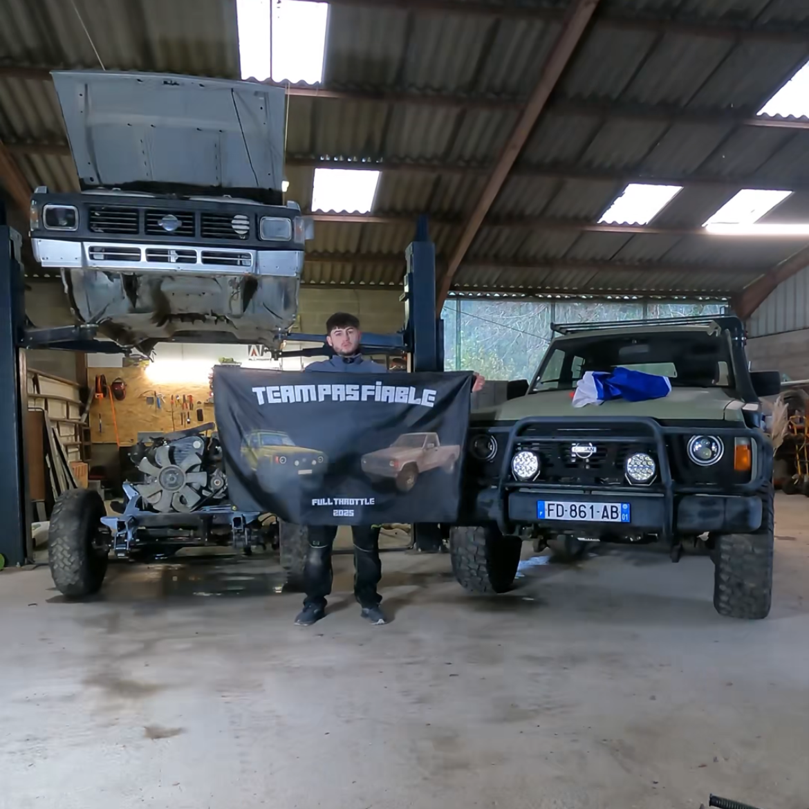 Drapeau d'atelier TEAM PAS FIABLE