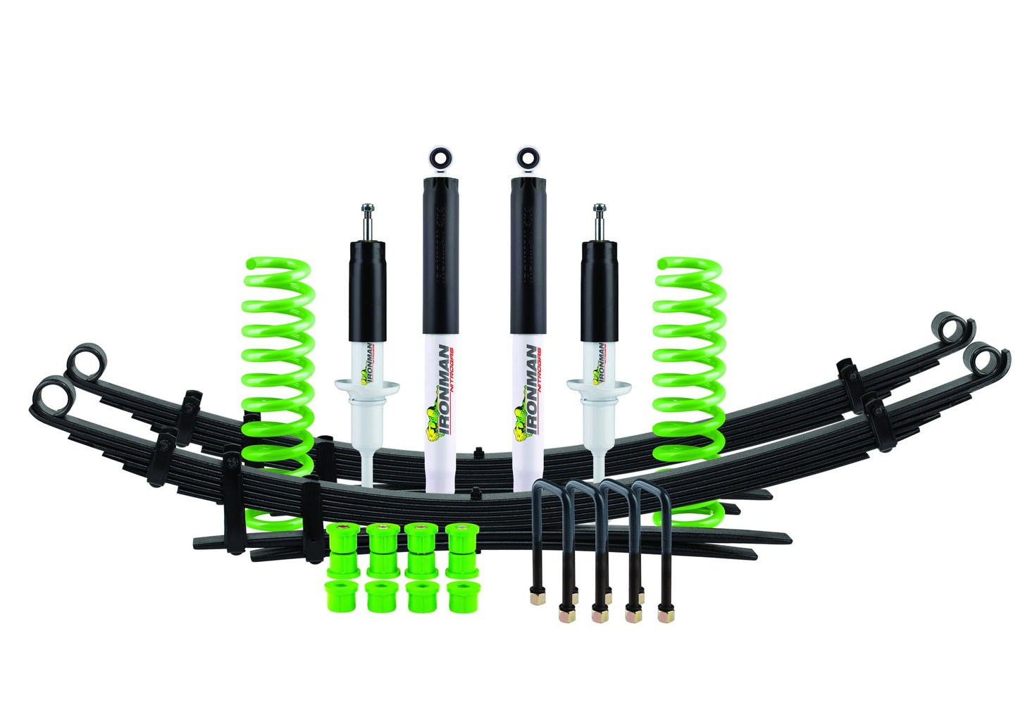 Kit de suspension complet Nitro Gas Ironman 4x4 — avant jambe de force / arrière ressort à lames